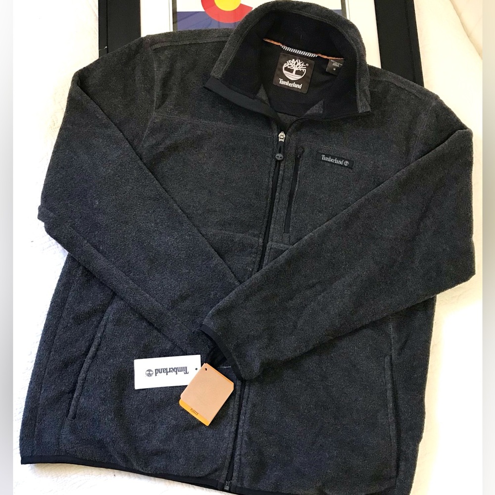 NWT Timberland Fleece Jacket Grey Medium
